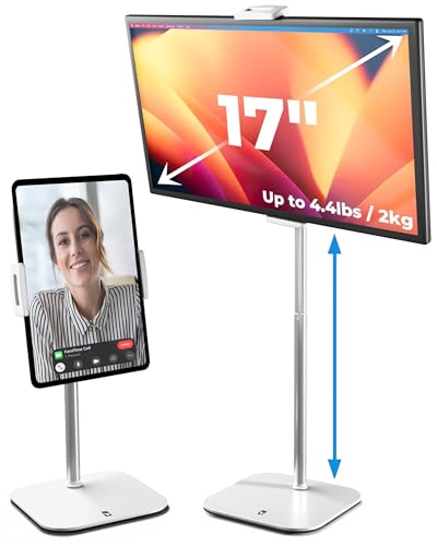 COOPER TabStand Stojak na biurko o wysokości 20", uchwyt na monitory do laptopów do 17" (2 kg), uchwyt na tablet biurkowy, mocowanie tabletu, kompatybilny z iPadem Samsung Kindle Fire Android (biały)