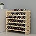 sogesfurniture Botellero de Madera para 48 Botellas de Vino con 6 Niveles, Soporte para Botellero Estante de Vino para Estantería de Presentación de Cocina y Barra, BHEU-BY-WS6848M