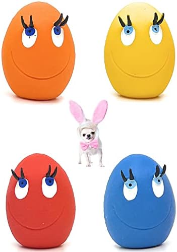 Chihuahua Squeaky Dog Balls - Extra Small (2.5") - Small Dogs - Bouncy - Natural Rubber - Complies with Same Safety Standards as Baby Toys - Colors Vary