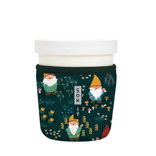Sok It IceCreamSok Insulated Neoprene Cover (Rollin' with my Gnomies, Fits Tapered Pints)