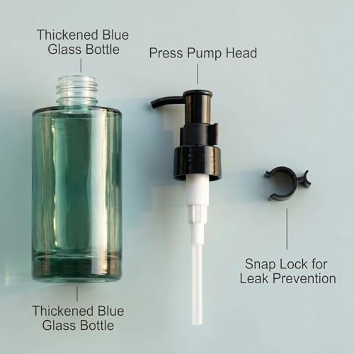 Botellas de vidrio recargables de 100 ml para organizar tus artículos de tocador 4