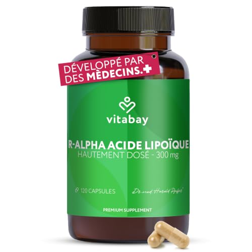 Vitabay Acide R-Alpha-Lipoïque 300 mg – 120 gélules véganes