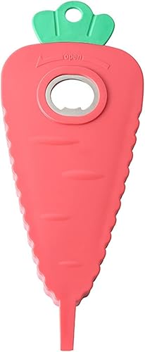 JINBAR Bottleopener Can Opener Bottle Opener Twist Off Lid Quick Opening Fridge Magnet Sticker Jar Opener Easy Grip (Color Red)