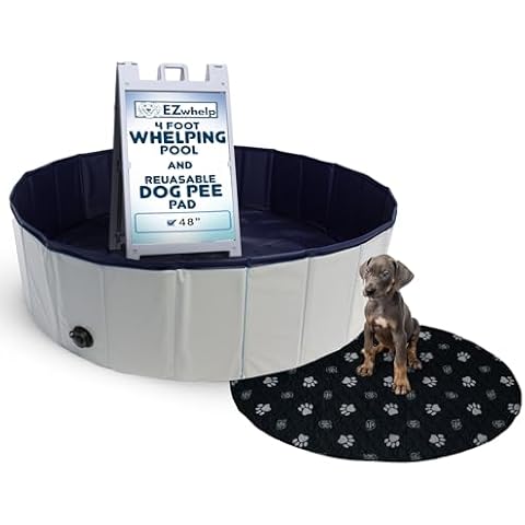 EZwhelp Washable Pee Pads and Foldable Dog Pool for Indoors & Outdoor USe Cover