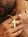 U7 Big Cross Pendant for Men Women 18K Gold Plated Cross Chain Matthew 6:9 Lords Prayer Necklace
