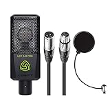 Lewitt LCT-240 Pro Condenser Microphone (Black) with 20' XLR-XLR Cable & Pop Filter Bundle
