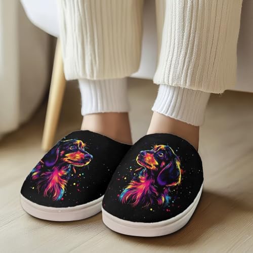 Xoenoiee House Slippers Winter Warm Bedroom Shoes Non Slip House Slippers, Anti-Skid Cozy Indoor Outdoor Slippers4