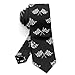 WUXEKZO Mens Fashionable Retro Cool Black White Formula Checkered Art Flags Necktie, Easy to Tie Skinny Paisley Necktie for Wedding Holiday, Suit Outfit
