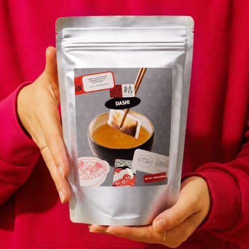 MUSUBI JAPAN Dashi Soup Stock Packets - Bonito, Kelp & Shiitake Umami Broth Base for Miso Soup, Udon & Simmered Dishes, 18 Packets (12g Each), Made in Japan — view 7