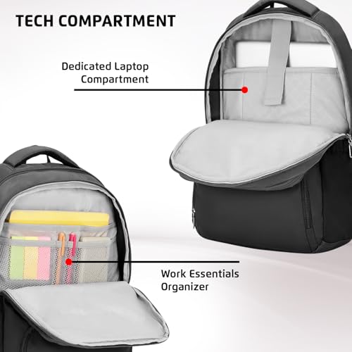 Image of Safari Ace 30L Formal Laptop Backpack with Raincover, Antitheft Pocket, 2 Compartment, Front Pocket, Smart Trolley Sleeve, Office Bag, College Backpack, Travel Bag, School Bag