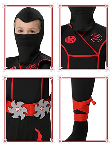 Twister.ck Halloween Ninja Deluxe Costume For Kids Ninja Costume With Ninja Foam Accessories Toys L #TOP2