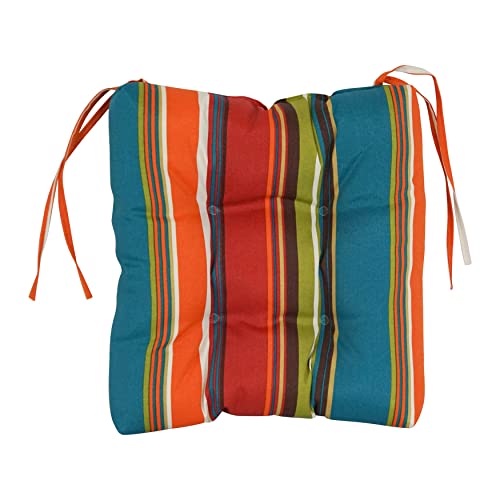 Blazing Needles 16-Inch Outdoor Square Chair Cushion, 4 Count (Pack Of 1), Westport Teal #TOP29