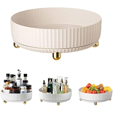 Gewürzregal Organizer Stabil 360 Drehbar Gewürzhalter Multifunktional Sicher Aufbewahrungsbox Rotierendes Lagerregal Küchen Kosmetik Drehteller Organizer Cover