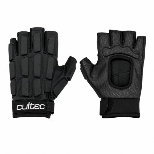 Image of Cúltec Elite Hurling Glove, Padded Protection, Black, Left, Small Juniors