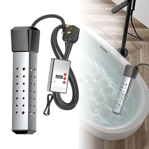 Generic Portable Water Heater, 2025 New Immersion Heater, 2500W, Black, 220V, Easy-to-Use, Submersible Water Heater for Hot Tub Heater