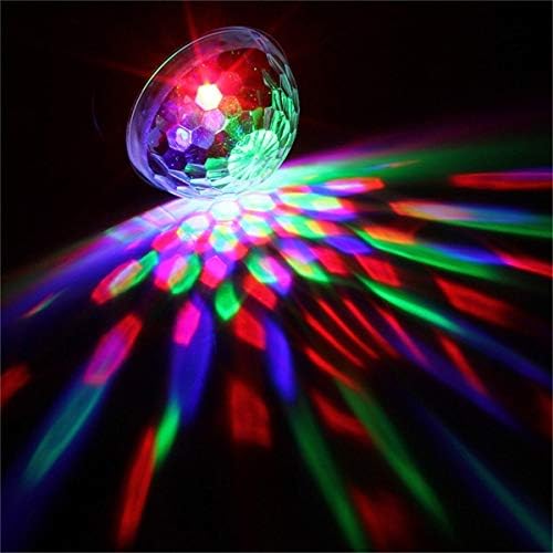 MSC LED E27 - Disco Ball Light Rotating Multi-Coloured Lightbulb Edison Screw Fitting E27