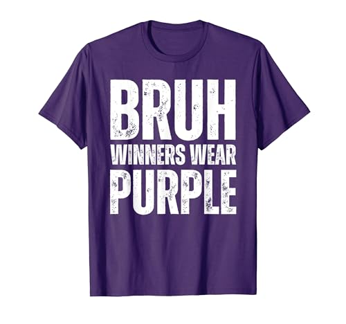 Winners Wear Purple Team Spirit Week Game Color Sports Day T-Shirt