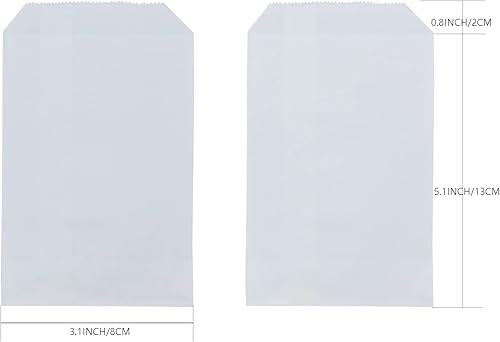 Vista 26 de Glassine - Bolsas de papel de caramelo negro, pequeñas cera, a prueba de grasa, bolsas planas para galletas para dulces, chocolate, pasteles