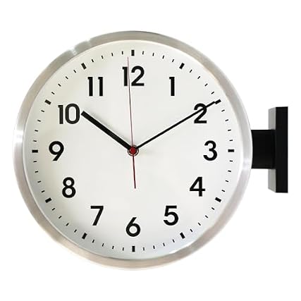 BESTIME 66296 B Silver Frame Double Sided Aluminum Wall Clock.Simple Design,Classic Aluminum Station BESTIME 66296 B Silver Frame Double Sided Aluminum Wall Clock.Simple Design,Classic Aluminum review