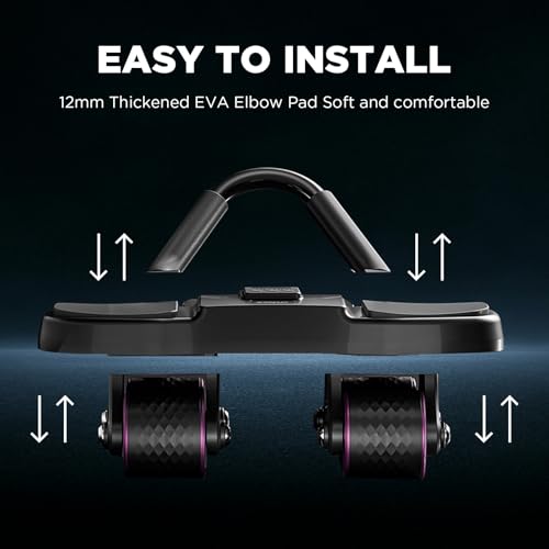 AB Roller Exercise Wheel 1.8M Automatic Rebound Ab Roller, Automatic Rebound AB Wheel With Knee Mat & Timer and Phone Holder for Home Fitness Calisthenics Equipment - Image 4
