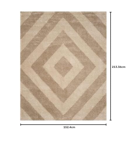 Image of Presence Gorgeous Design of Super Soft Shaggy Carpet for Living Room, Bedroom, Hall and Anywhere in Home. [5x7 feet]