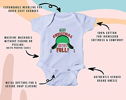 Ink Trendz Merry Christmas Shitter's Full Christmas Vacation Funny Griswald Cute Baby Onesie3