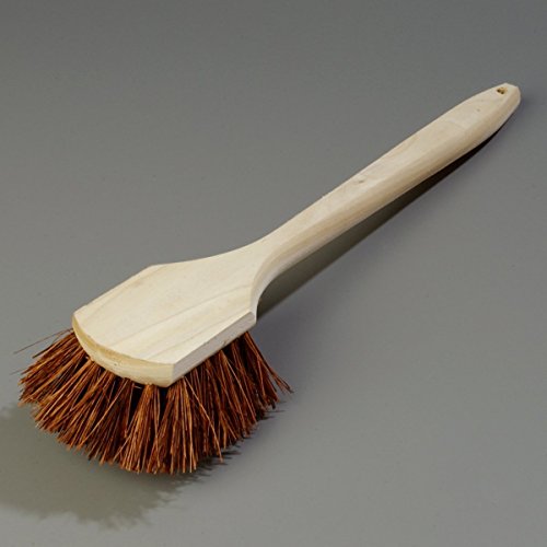 Image of SPARTA 4549300 Flo-Pac Plastic Grout Brush, Scrub Brush, Cleaning Brush With Stiff Palmyra Bristles For Cleaning, 20 Inches, Black, (Pack of 12)
