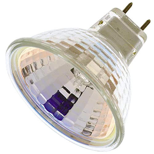 Satco S4626 20 Watt MR16 Halogen G8 Base 120 Volt Clear FL 36 Beam Pattern Light Bulb, With Lens