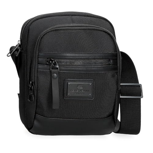 Pepe Jeans Two Compartment Shoulder Bag, Black/White