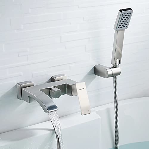 Robinet de baignoire cascade mural mitigeur de douche avec douchette monocommande