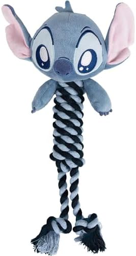 CERDÁ LIFE'S LITTLE MOMENTS Stitch Hundespielzeug, robust und sicher, ideal zum Kauen, Zähneputzen und Spielen, Beißring für große und kleine Hunde