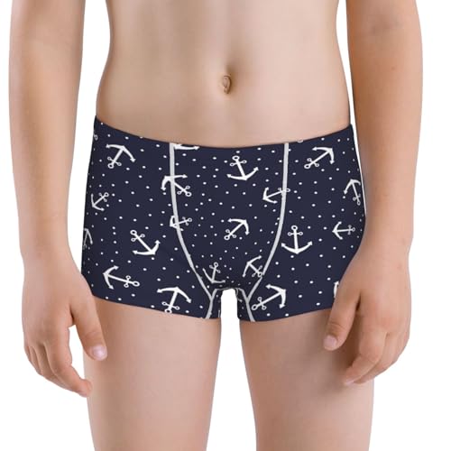 Boys' Cotton Boxer Brief Soft Underwear-Anchors