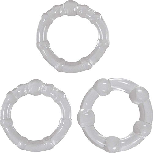 Ns Novelties Set Di 3 Anelli Fallici In Silicone