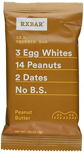 RXBAR RX Bar Protein Bar, 1.83 oz, Peanut Butter, 12 Count (Pack of 12)