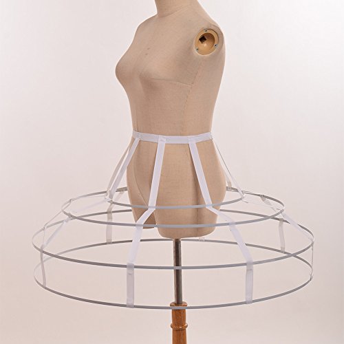 Graceart Hoop Skirt Pannier Petticoat (White) #TOP3