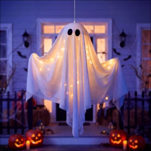 Halloween Hanging Light up Ghost Decoration - image 1