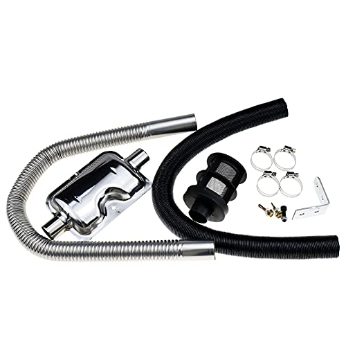 Ztuoauma Car Exhaust Pipe Silencer Muffler Clamps Bracket 24Mm/0.94Inch Stainless Steel Exhaust Pipe 251864810100 For Eberspacher Parking Air Diesel Heater(60Cm) #TOP2