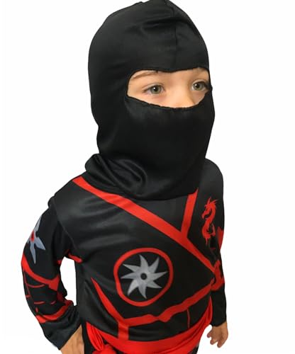 Fantasia Ninja Samurai Infantil Criança Capuz Espada (8)