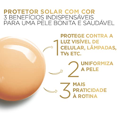 Protetor Solar Facial L'Oréal Paris UV Defender Antioleosidade Cor Clara FPS 60, 40g
