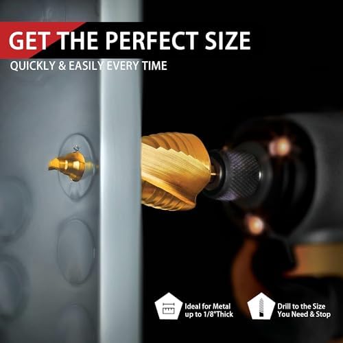 3Pcs 1/4" Hex Shank HSS Step Drill Bit Set — 사진 7