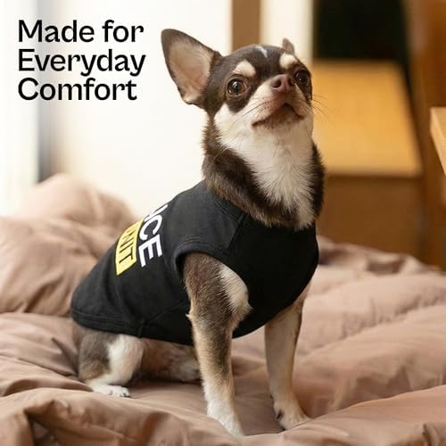 Parisian Pet Unisex Dog T-Shirt - Embroidered 'Police k-9 Unit' Dog Clothes - 100% Cotton, Dog Costume - Breathable Police Dog Vest - Machine Washable Dog Shirts for Small Dogs - S — view 4
