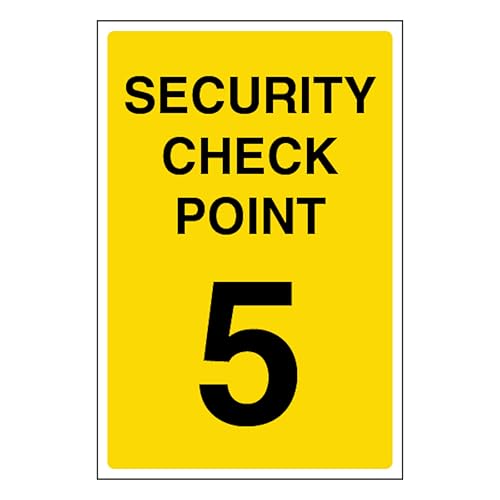 Point de contrôle de sécurité V5 adhésif grand format 400x600