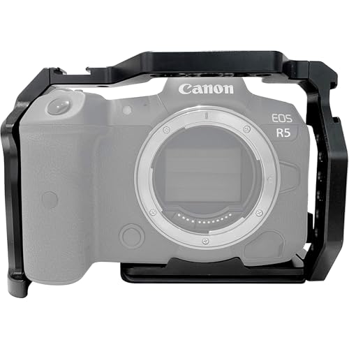 Image of LEOFOTO CG-R5 Camera Cage Dedicated for Canon EOS-R5 Lightweight Body Armor, 1 /4 inch & 3 /8 inch Threaded Accessory Mounting Holes