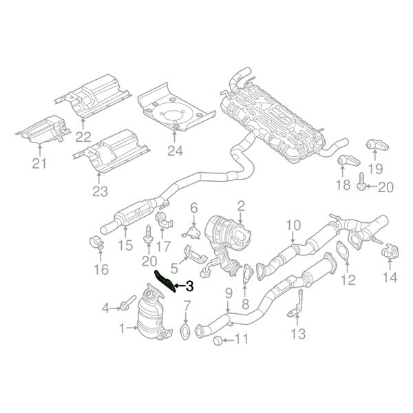 Convertidor catalítico junta para Chrysler 200 Jeep Cherokee escape 4