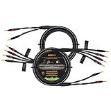 WORLDS BEST CABLES 15 Foot WBC-GOLD-LOCAP-SPKR-12 AWG - Low-Capacitance - Low-Inductance - High Purity OFC - Audiophile HiFi Bi-Wire Speaker Cable Pair with Eminence Gold Banana Plugs