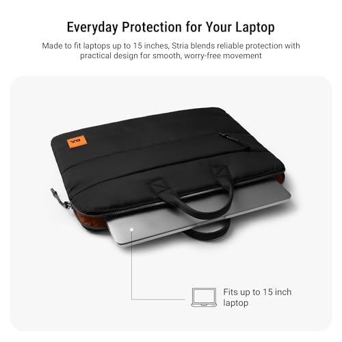 Image of DailyObjects Stria Pro Laptop Bag With Handle| Recycled Durable Polyester | Compatible with Laptop /MacBook Air /Pro Upto 15 Inch| Water Resistant|Padded Compartment with Zip Closure