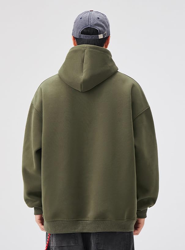 Men's Hoodies Loose Fit Pullover Casual Fashion Long Sleeve Hooded Sweatshirts with Pocket - Image 5