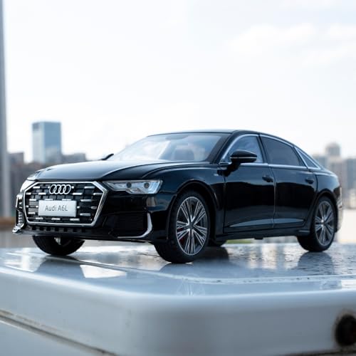 Modelo Audi A6L 1:18 BDTCTK con sonido y luz negro miniatura 5