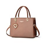 NICOLE & DORIS Bolsa de Mujer Elegante Bolsos de Mano y Bandolera Bolso de Hombro PU Cuero para Regalo Vacaciones Oficina Granate