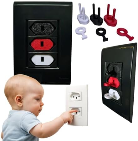 Protetor de Tomada Infantil com Chave de Segurança | Kit Anti-Cho...